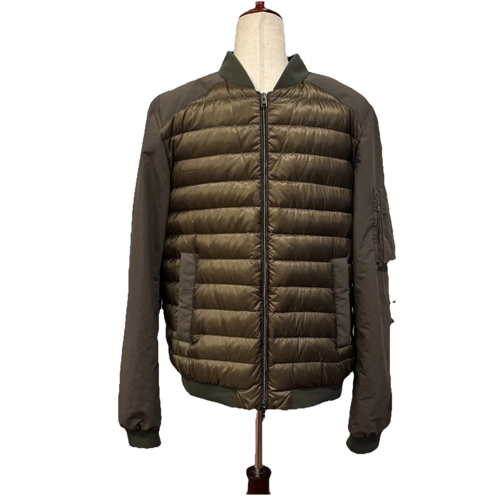 Herno Quilted Down Padded Bomber Jacket Green Pi0699u 12020 7740 IT 50 US 40